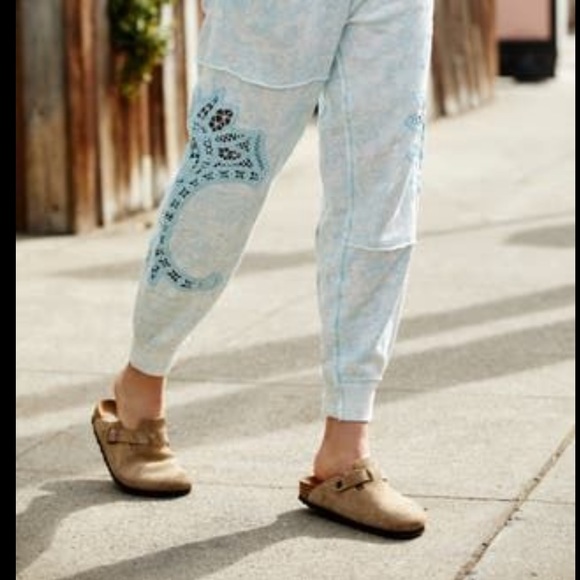Free People Pants - Free People Sun and Done Lace Crochet Sweatpants